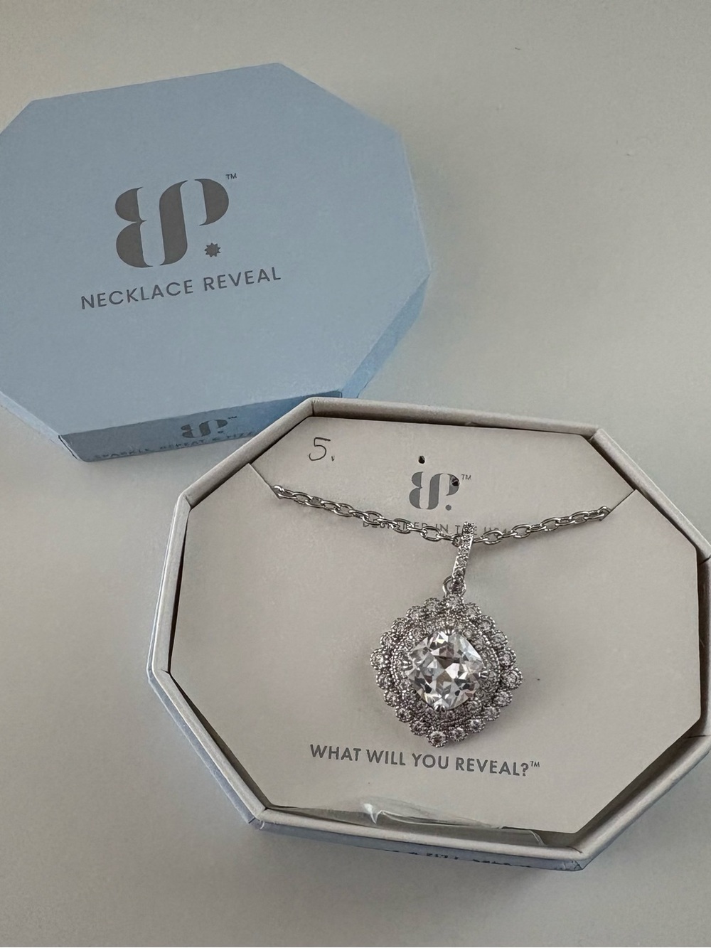 Bomb Party Where Dreams Go Necklace NK94147 Diamond CZ Rhodium Plating